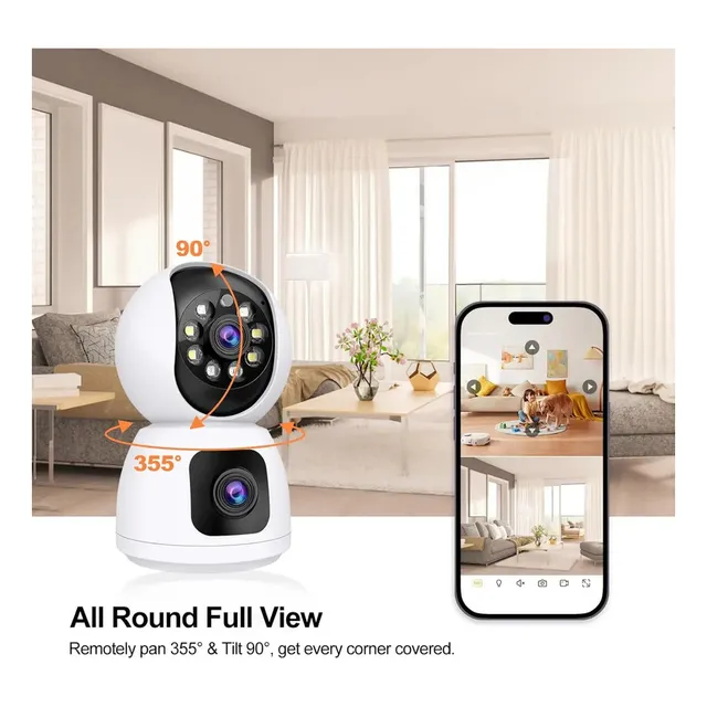 Cámara IP Doble Lente – Seguridad 360°
